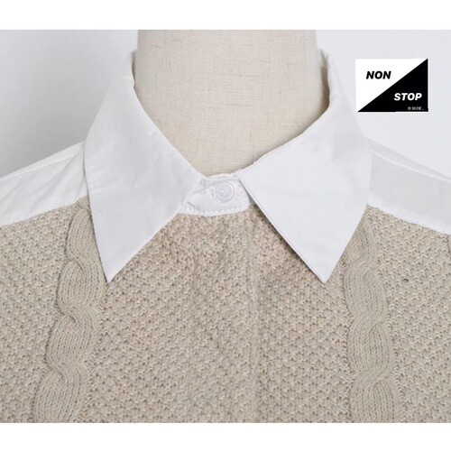 قميص ابيض مع بيج