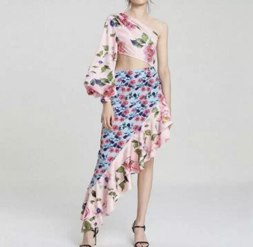 فستان مورد صيفي كم واحد