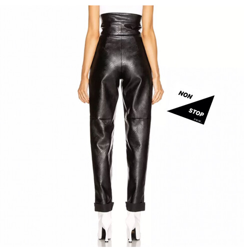 بنطلون جلد خصر عالي