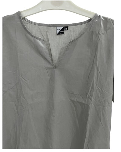 قميص قطن خفيف صيفي لون رمادي