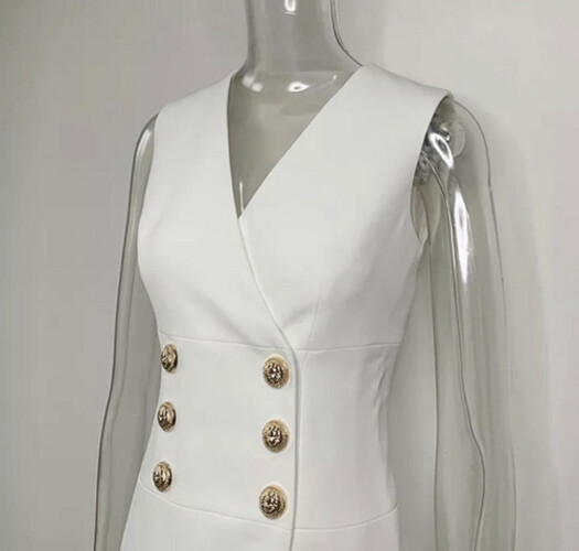 فستان ابيض ميدي