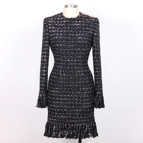 فستان شتوي باكمام طويله