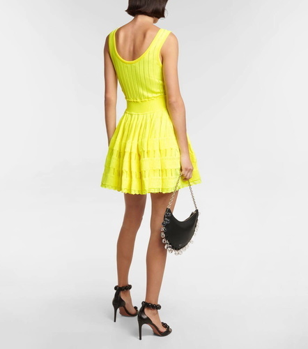 Summer dress Alaia style yellow