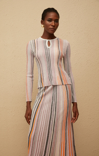 Set Missoni style skirt with top