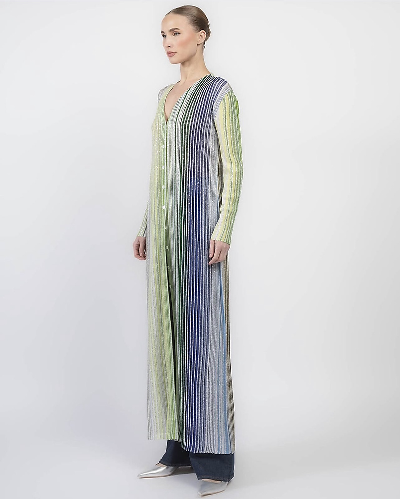 Cardigan Missoni style green