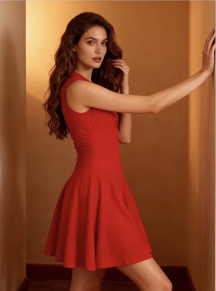 Red summer dress