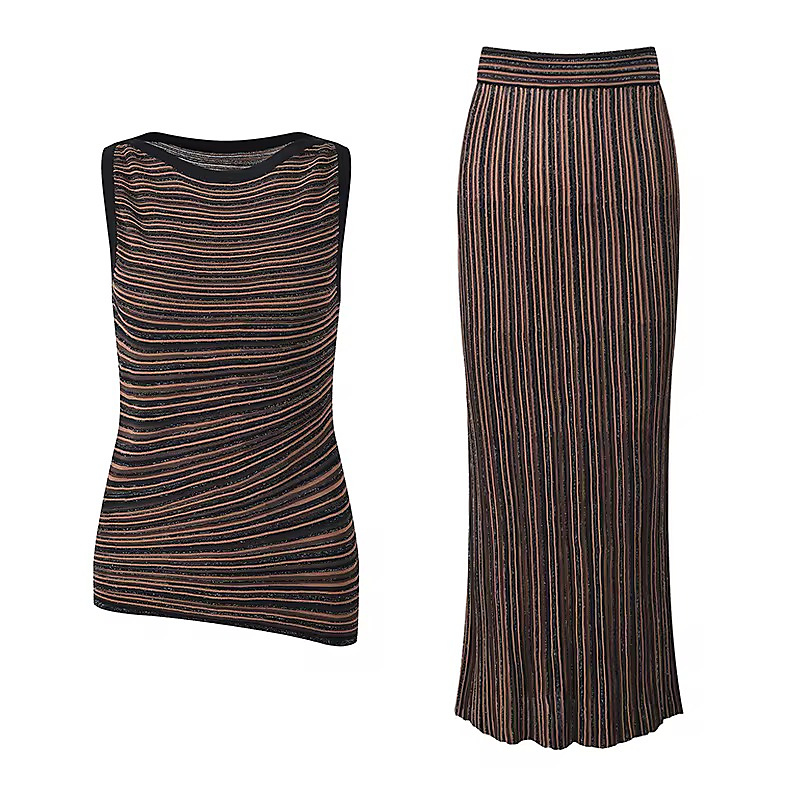 Set skirt with top brown 02