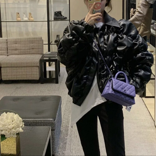 جاكيت اسود بف