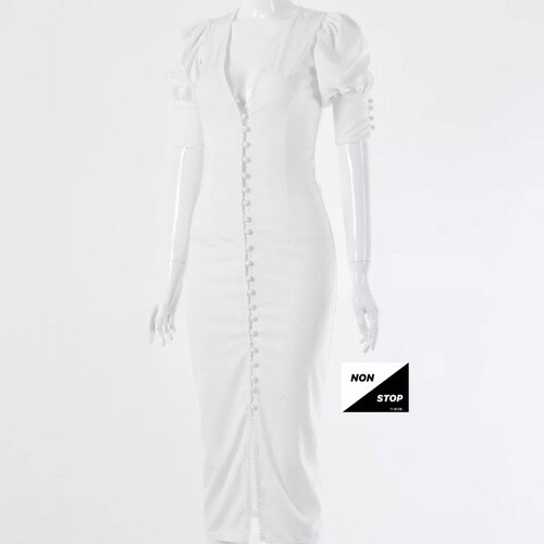 فستان صيفي ابيض