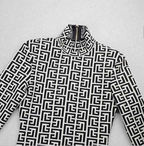 فستان سترج باندج مونوغرام