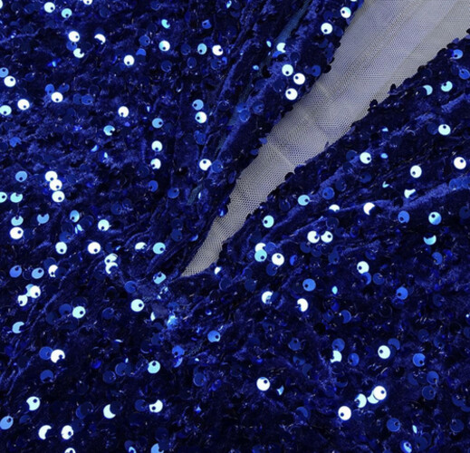 فستان ترتر لامع ازرق