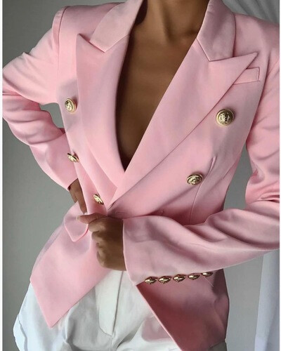 جاكيت بليزر وردي فاتح