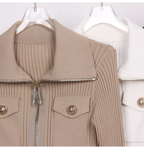 Knitting white blouse