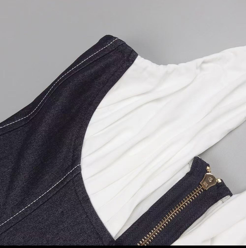 Summer 25’ white dress with denim