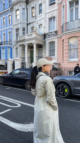 Python trench coat off white