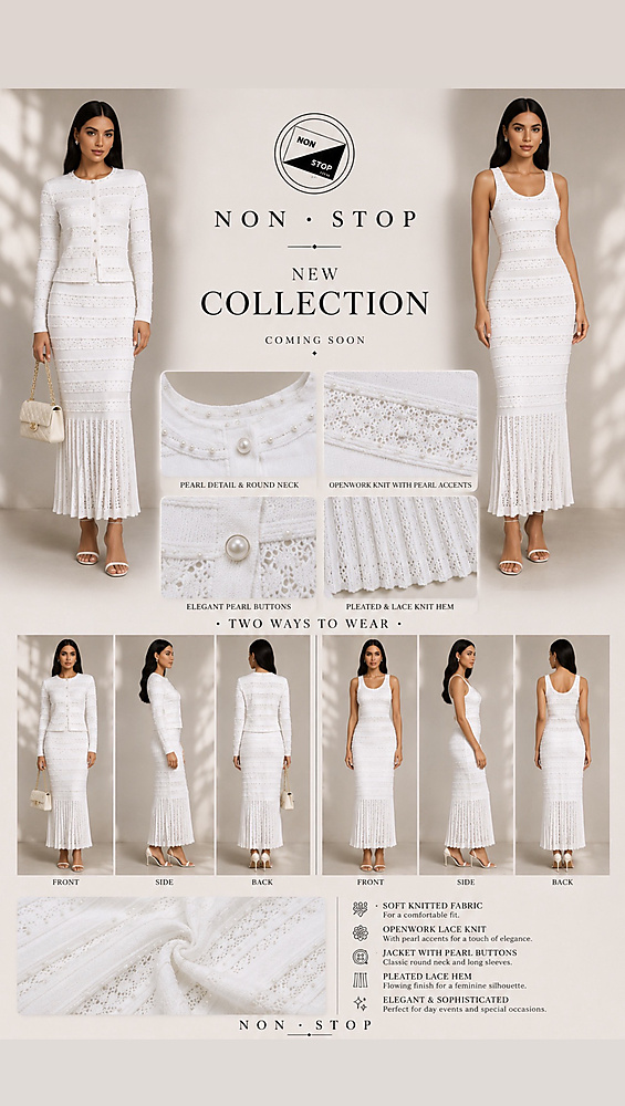 White set dress with jacket