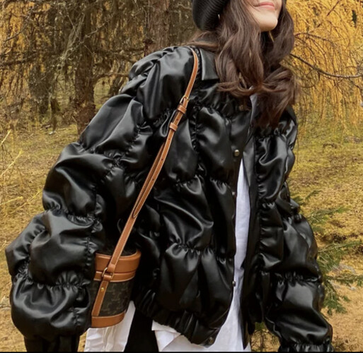 جاكيت اسود بف