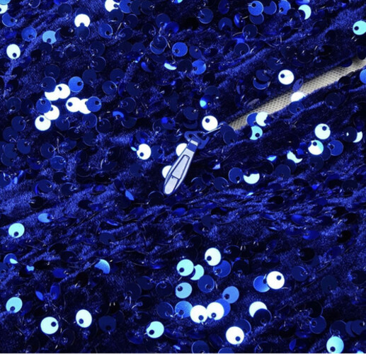 فستان ترتر لامع ازرق