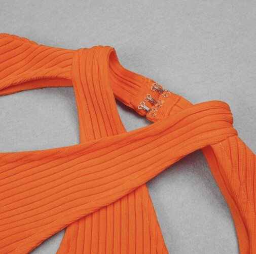 فستان سترج صيفي برتقالي