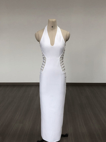 White dress with Swarovski