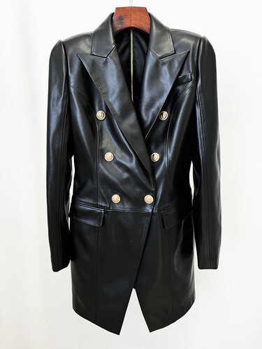 Black leather blazer 01