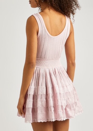Summer dress Alaia style baby pink