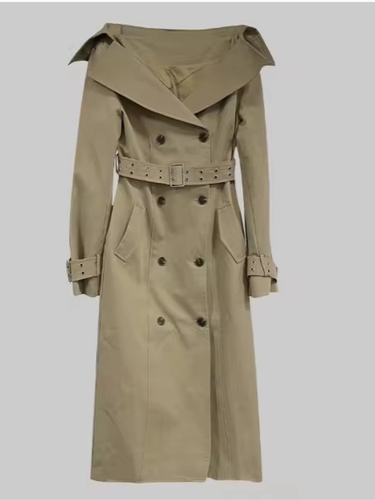 Off shoulder trench coat