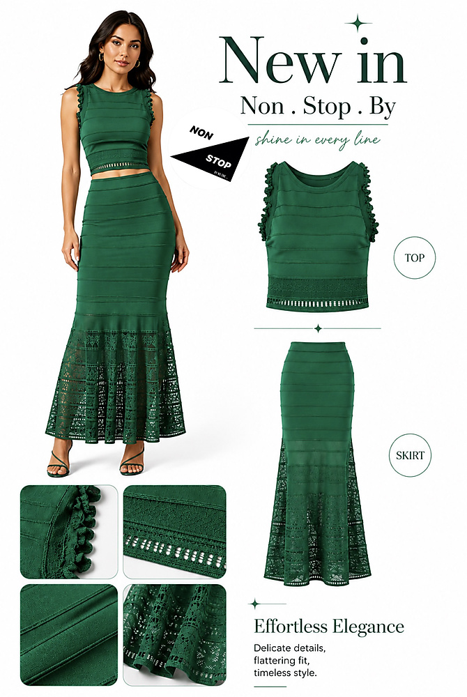 Set top with skirt