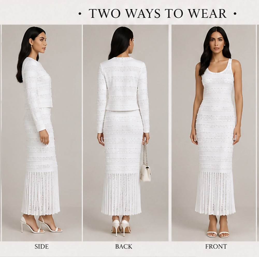 White set dress with jacket