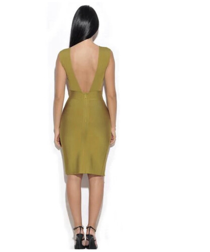 فستان باندج اخضر