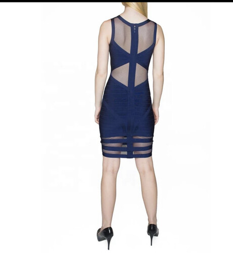 فستان ازرق باندج