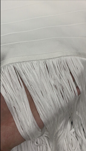 فستان ابيض ماكسي باندج