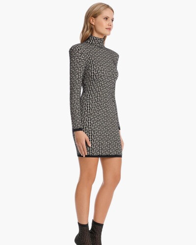 فستان سترج باندج مونوغرام