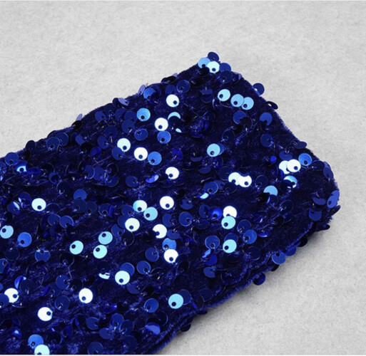 فستان ترتر لامع ازرق