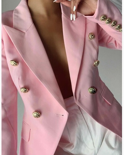 جاكيت بليزر وردي فاتح