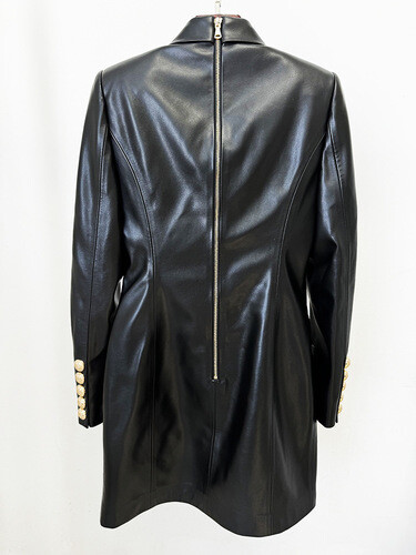 Black leather blazer 01