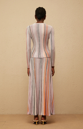 Set Missoni style skirt with top