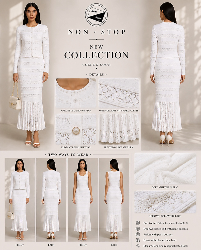 White set dress with jacket