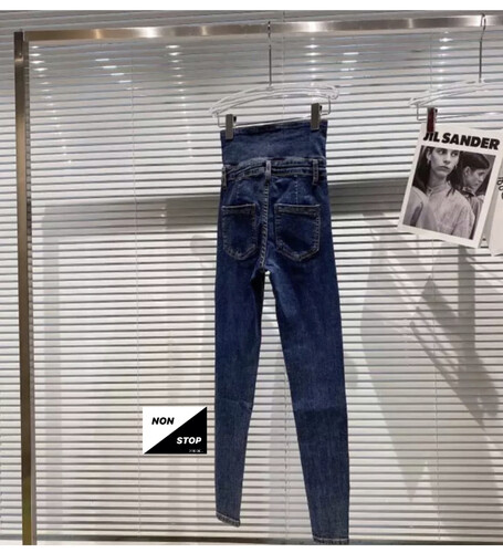 بنطلون جينز خصر رفيع