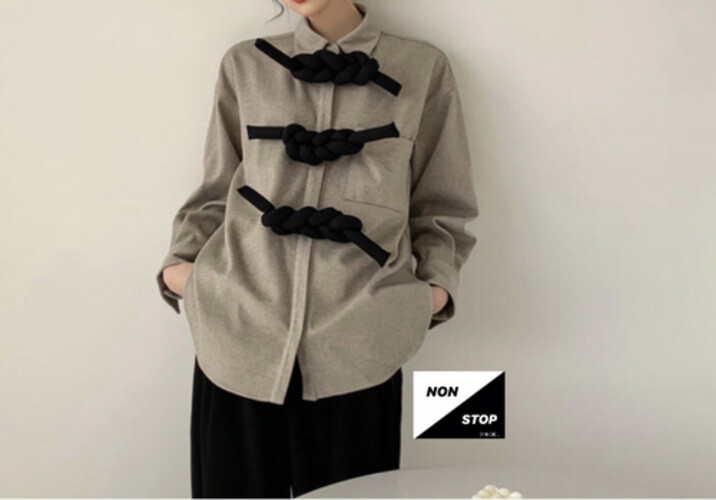 قميص شتوي رمادي