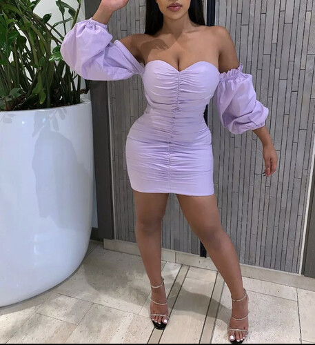 فستان صيفي لون ليلك