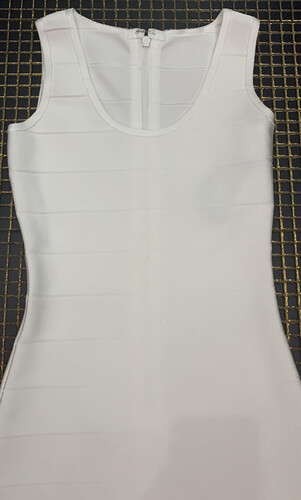 فستان ابيض ماكسي باندج