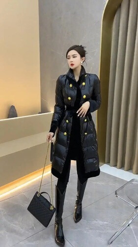 Black puff coat