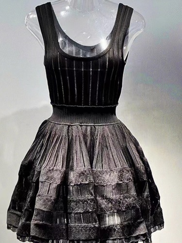 Summer dress Alaia style black