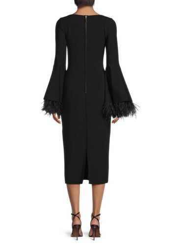 Black dress with feathers