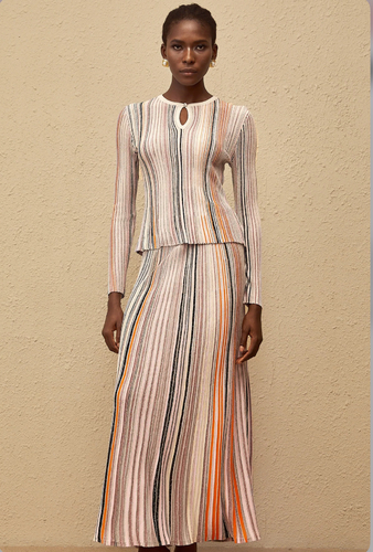 Set Missoni style skirt with top