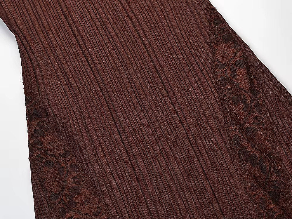 Brown off shoulder dress