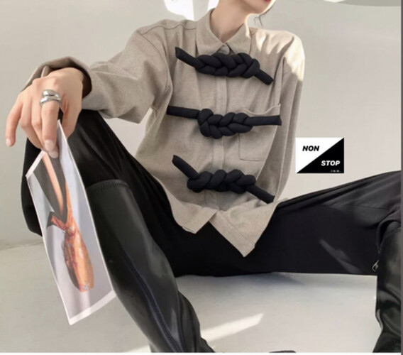 قميص شتوي رمادي