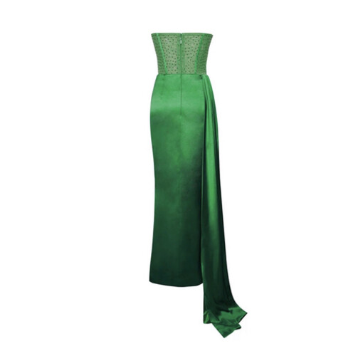 فستان سهره ستان اخضر