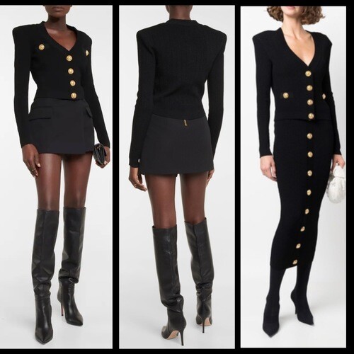 كارديجان اسود مع ازره